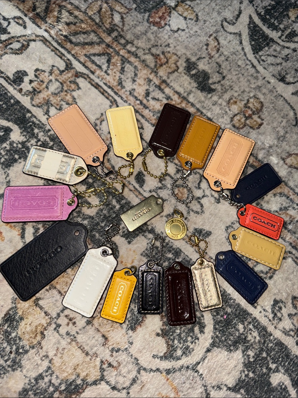 Coach all 19  Multicolor Leather Tag Charm Collection